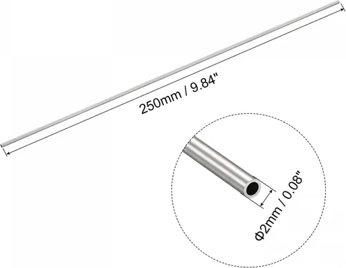 Miniatura 2 de uxcell Tubo de acero inoxidable 316, tubo de la longitud del grueso 820.2 ft m de la pared de 6.6 ft m OD 1.0 ft m
