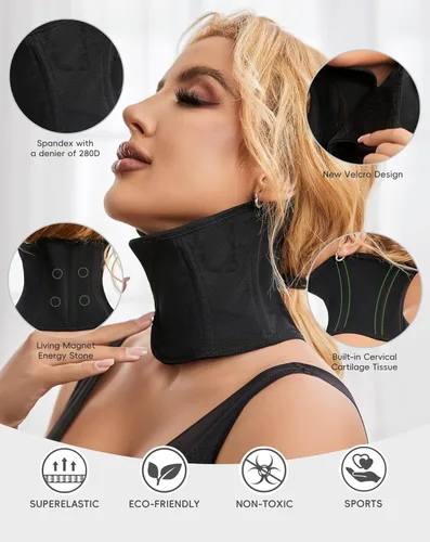 Miniatura 2 de QOU Soporte delgado para el cuello: alivia la rigidez, apoya el sueño y reduce la hinchazón
