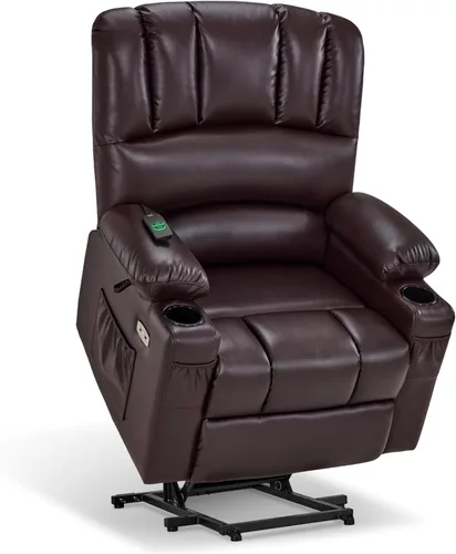 Miniatura 19 de MCombo Silla reclinable de elevación eléctrica extragrande para ancianos, silla elevadora con calor y masaje, reclinable para personas grandes