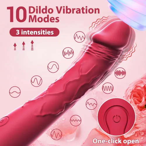 Miniatura 2 de Vibrador realista de 7.6 pulgadas para mujeres, 10 potentes modos de vibración para estimulación del clítoris y punto G, juguetes sexuales