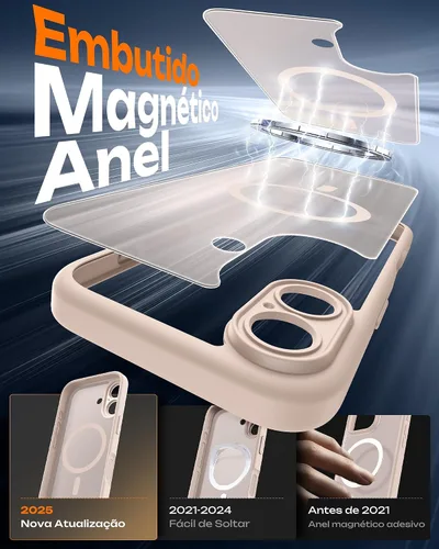 Miniatura 754 de TOCOL Funda para iPhone 11, compatible con Magsafe, protección completa de cámara, imanes integrados, protección contra caídas, funda translúcida