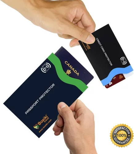 Miniatura 26 de Fundas de bloqueo RFID para pasaporte y tarjetas de crédito, Blanco, Blanco - 15 piezas