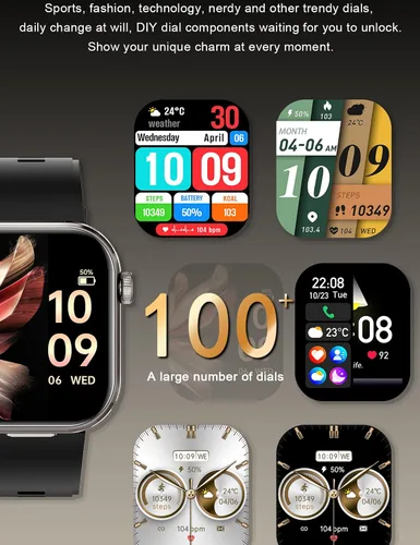 Miniatura 5 de ZJX Reloj inteligente con auriculares, pantalla HD de 2.02 pulgadas, reloj de fitness para tomar/marcar, reloj inteligente 2 en 1 con auriculares
