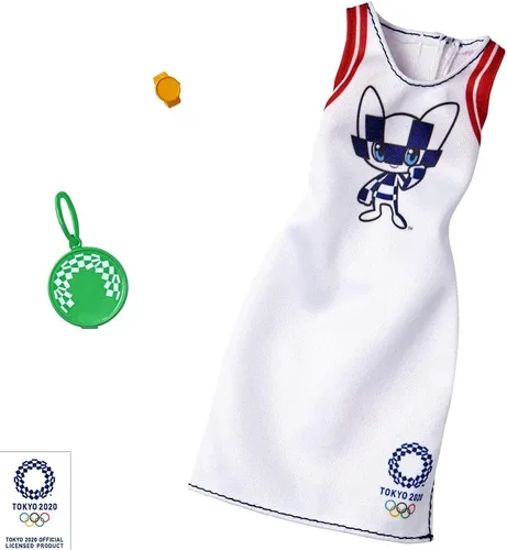 Miniatura 2 de Barbie Ropa: Traje inspirado en la muñeca de Tokio 2020 de los Juegos Olímpicos, vestido con monedero en forma de raqueta y reloj, regalo para niños