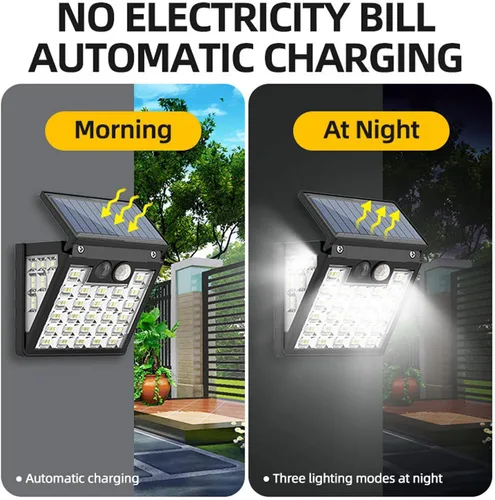 Miniatura 4 de Luces solares impermeables IP65 para exteriores, 3 modos de luces solares con sensor de movimiento, luz solar LED para escaleras al aire libre