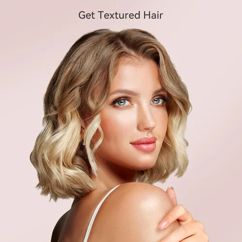Miniatura 8 de Cepillo térmico, mini y pequeño, cepillo iónico de 1 pulgada para cabello brillante, cepillo iónico de turmalina para cabello corto a mediano, Rosa