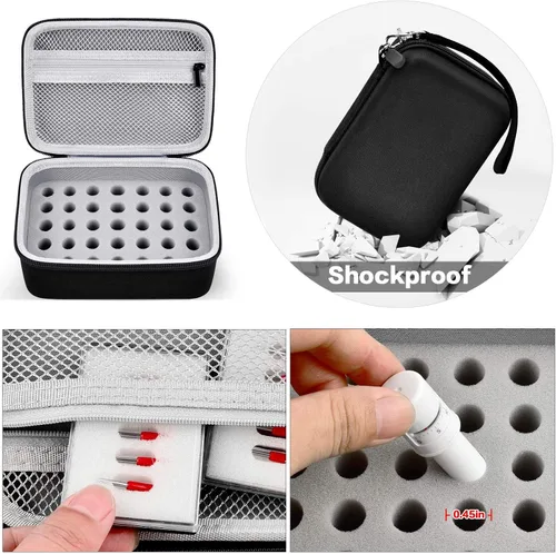 Miniatura 4 de GWCASE Funda compatible con Silhouette para cuchillas Cameo Auto, más de 35 piezas, contenedor organizador de herramientas para papel kraft rotativo