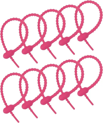 Miniatura 12 de MECCANIXITY Paquete de 12 bridas de silicona reutilizables de 6 pulgadas para el hogar, oficina, cocina, organizador de bolsas de alimentos, gestión
