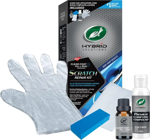 Turtle Wax 53836 Kit de reparación de arañazos de soluciones híbridas, removedor y restaurador de arañazos de coche que repara arañazos
