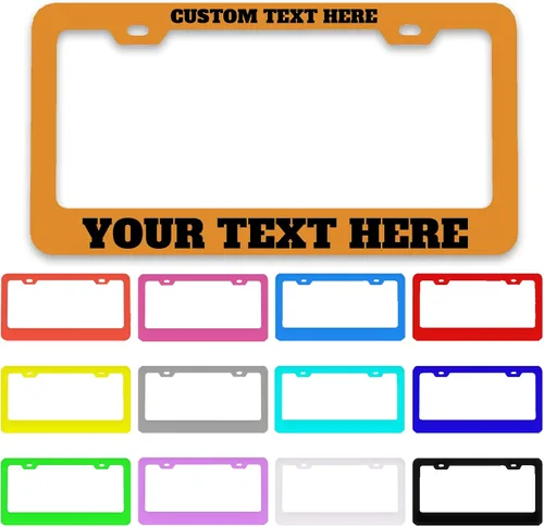 Miniatura 7 de Marco de matrícula personalizado – Etiqueta metálica de alta calidad para automóvil con tu texto, placas personalizadas de 12 x 6 pulgadas, marcos