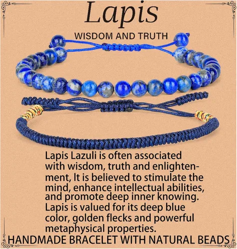 Miniatura 38 de LPBeads Pulsera de piedra natural hecha a mano de tamaño ajustable