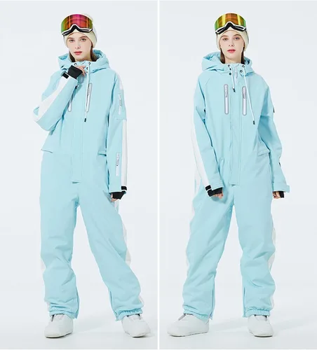 Miniatura 3 de Traje de esquí de una pieza para mujer, resistente al viento, impermeable, traje de nieve para deportes al aire libre
