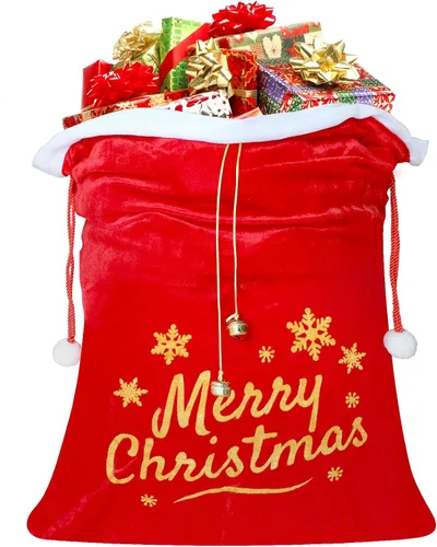 Miniatura 9 de ZMCINER 38 PCS bolsas de regalo de Navidad con cordón de varios tamaños, bolsas de Navidad con cordón para regalos de Navidad, regalos