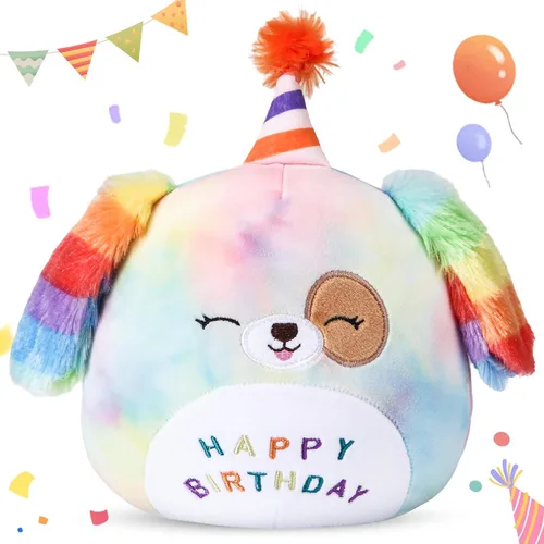 Regalos de Cumpleaños de Peluche de Perro Lindo para Niñas, Peluches Suaves de Perro Almohada Rosa Animales de Peluche Regalo para Novia Niños