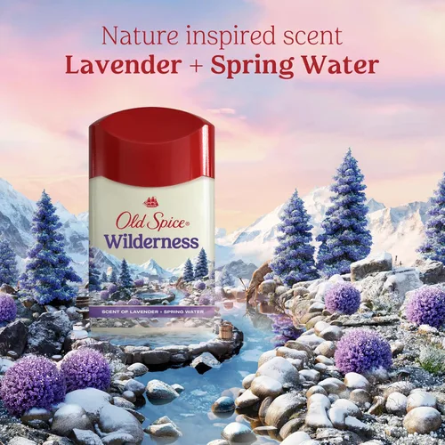 Miniatura 7 de Old Spice Desodorante antitranspirante para hombres inspirado en la naturaleza Wilderness con lavanda invisible sólido 2.6 oz
