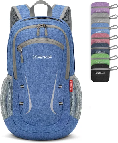 Miniatura 12 de ZOMAKE Mochila ultraligera plegable de 20L, mochilas plegables pequeñas resistentes al agua para senderismo, mochila de día colapsable para mujeres