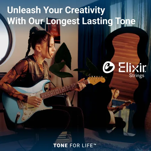 Miniatura 6 de Elixir Strings - Cuerdas de guitarra eléctrica de acero niquelado con revestimiento NANOWEB - Cuerdas de guitarra eléctrica Elixir - Ligeras/Pesadas
