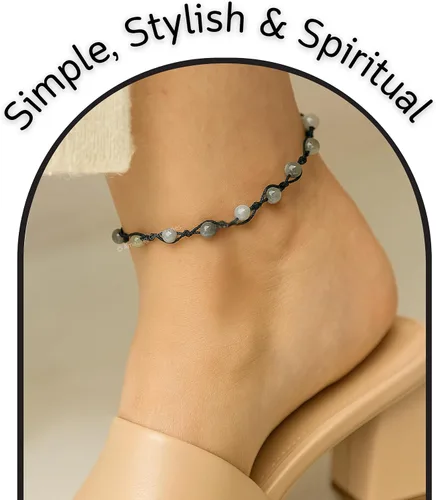 Miniatura 34 de Amazing Gemstone Crystal Anklet Ankle Bracelets for Women - Waterproof Beaded Healing Crystal Anklets, Plus Size Chakra Gemstone Bead Anklet