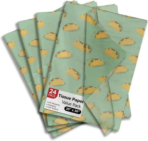 Miniatura 41 de Pro Supply Global Papel de seda impreso con hojas de otoño para bolsas de regalo o cajas y envoltura, papel de seda decorativo de otoño a granel