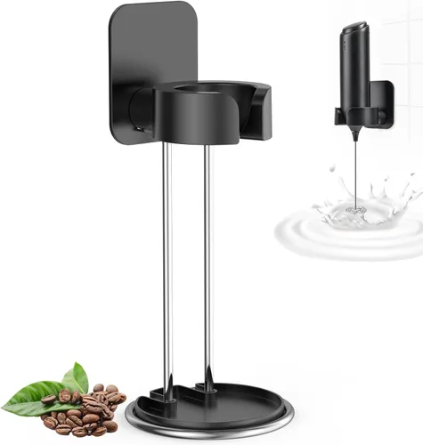 DERGUAM Espumador de leche para café, espumador de leche eléctrico de mano, espumador de leche, mini mezclador y espumador de café para frappé,
