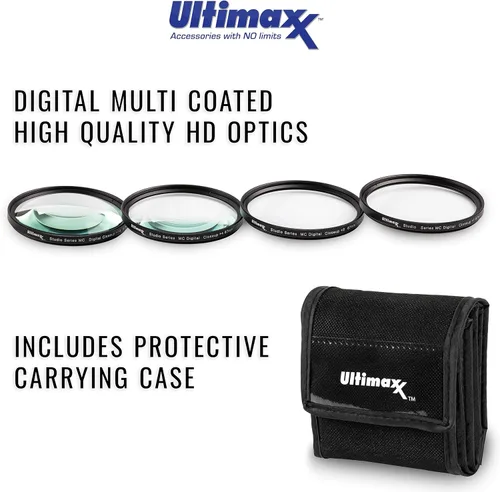 Miniatura 3 de Ultimaxx - Kit profesional de filtro macro de primer plano HD de 1.594 in (filtros de 1, 2, 4, 10 dioptrías) para lente de cámara con rosca