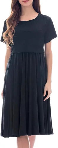 Miniatura 4 de Smallshow Vestidos de lactancia de retazos de manga corta para mujer