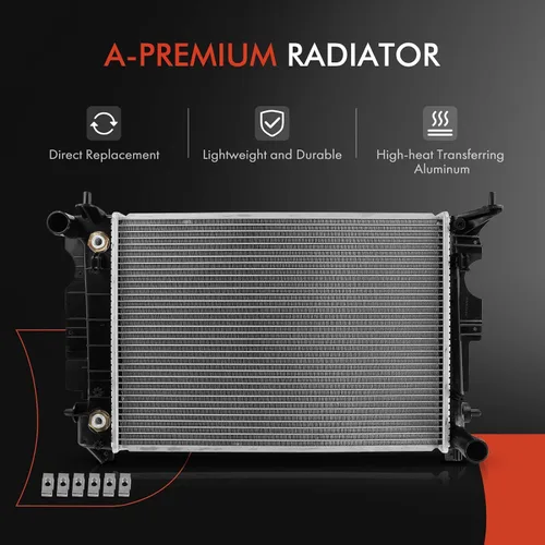 Miniatura 7 de A-Premium Radiador de refrigerante del motor con enfriador de aceite de transmisión compatible con Saab 9-3 1999-2002 900 1991-1998, repuesto #