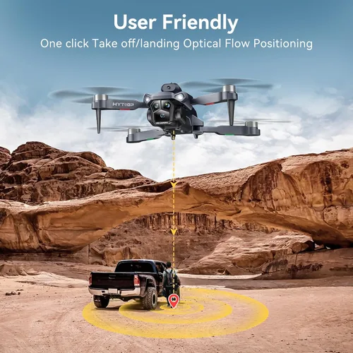 Miniatura 3 de Dron con cámara 1080P HD, Drones de motor sin escobillas con cámara para adultos, video WiFi en vivo, vuelo de punto de referencia, retorno de una