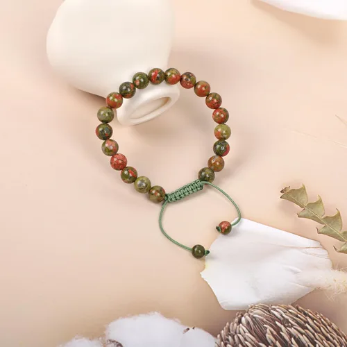 Miniatura 101 de AD Beads Pulseras de piedras preciosas unisex de 0.315 pulgadas (0.315 in), macramé curativo ajustable de 7 a 9 pulgadas Usa esta pulsera