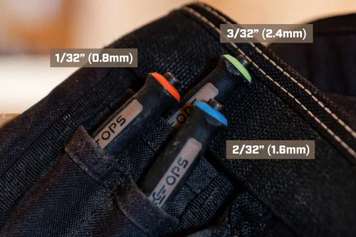 Miniatura 3 de Spec Ops Tools - Juego de 3 piezas de punzón para clavos, incluye 1/32 pulgadas, 1/16 pulgadas, 3/32 pulgadas, agarre absorbente de golpes, 3%