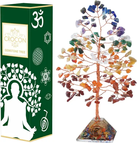 Miniatura 19 de Árbol de la vida de cristal de cornalina – Chakra para energía positiva, piedra preciosa hecha a mano, decoración de Feng Shui, bonsái de dinero