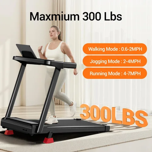 Miniatura 5 de LONTEK Folding Treadmill with 15% Incline, 3 in 1 Foldable Walking Pad Compact, Portable, Under Desk, for Home Office, 6.2MPH Speed, 2.5HP Quiet