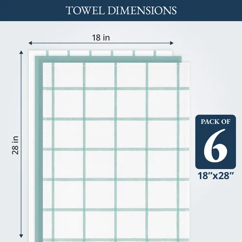 Miniatura 3 de LANE LINEN Juego de toallas de cocina y paños de cocina de algodón, paquete de 6 – Toalla de platos absorbente y de secado rápido, 45,7 cm x 71 cm
