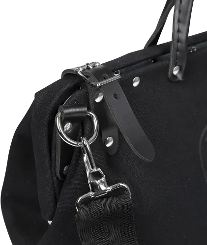 Miniatura 9 de Bolsa de herramientas Klein Tools 510216SPBLK, bolsa de tela deluxe de 16 pulgadas y organizador grande con 13 bolsillos y correa para el hombro