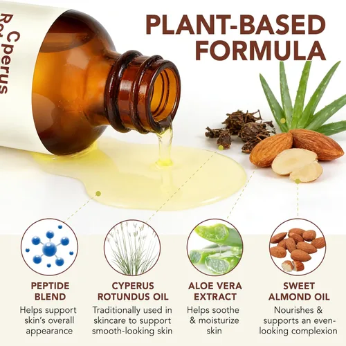 Miniatura 5 de Aceite Cyperus Rotundus, aceite Cyperus Rotundus para depilación, inhibe el crecimiento del cabello, reduce el crecimiento corporal no deseado