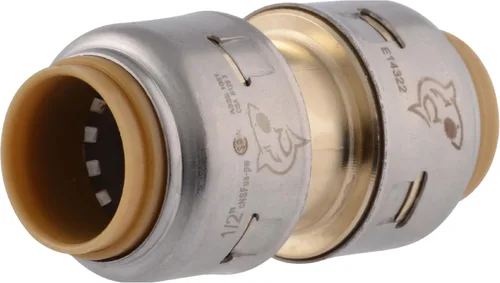 Miniatura 10 de SharkBite Max Acoplamiento de 1/2 Pulgada, Fabricado en los Estados Unidos, Paquete de 12, Accesorio de Plomería de Latón Push to Connect, UR008