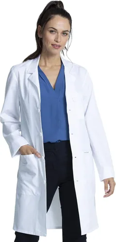 Miniatura 7 de Cherokee White Lab Coat for Men or Women with 3 Pockets and Center back length 38" CK460