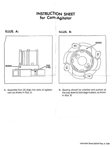 Miniatura 7 de 285811 Kit de reparación de agitador de lavadora de repuesto para lavadoras Whirlpool y Kenmore, compatible con AP3138838, 2744, 285746, 285811VP