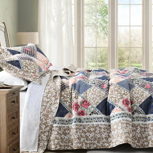 Miniatura 6 de Finlonte - Cubrecama extra grande de 120x120 pulgadas, 100% algodón, para cama California King, colcha extra grande, colcha reversible acolchada