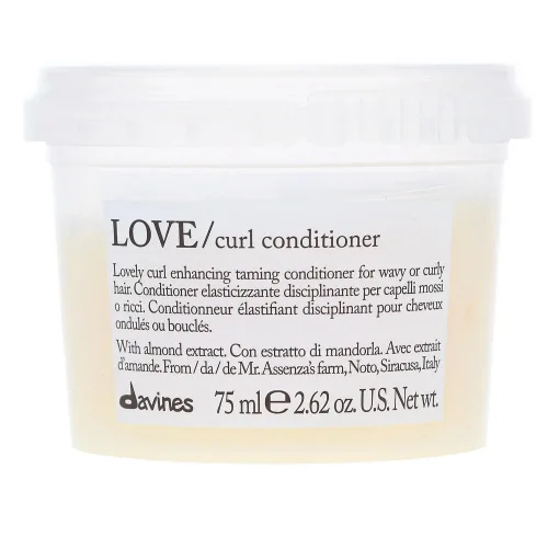 Davines LOVE/Curl Conditioner, Elasticizing & Taming Formula for Wavy or Curly Hair - Protein-Rich Treatment Enhances Volume, Softness & Control -
