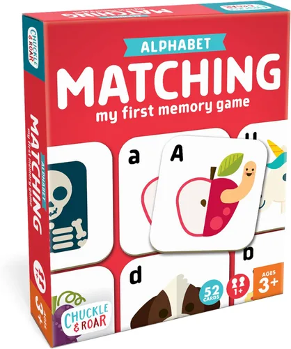 Chuckle & Roar - Juego de emparejamiento alfabético - Juego de mesa para niños de 3 años en adelante - Juego de concentración para niños pequeños -