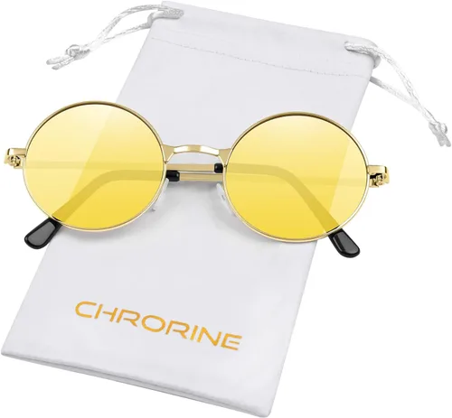 Miniatura 9 de CHRORINE Gafas de sol hippie redondas de los años 70, lentes retro para mujeres y hombres, accesorio de fiesta, festival, moda, gafas de sol vintage