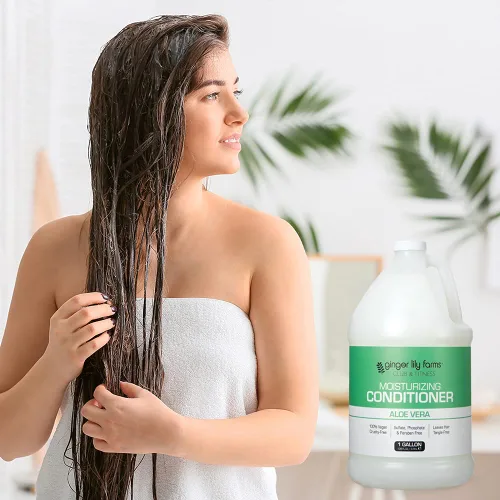 Miniatura 6 de Ginger Lily Farms Club & Fitness - Acondicionador hidratante para cabello seco, 100% vegano y libre de crueldad, aroma a aloe vera, repuesto de 1