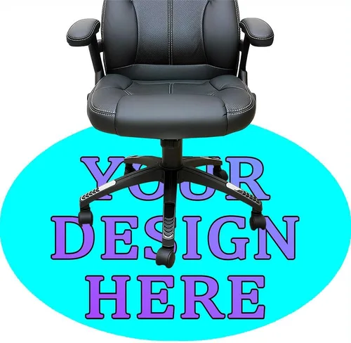 Miniatura 10 de Tapete redondo personalizado para silla de escritorio de oficina, diseño de tu propio logotipo de foto, texto, alfombrillas circulares