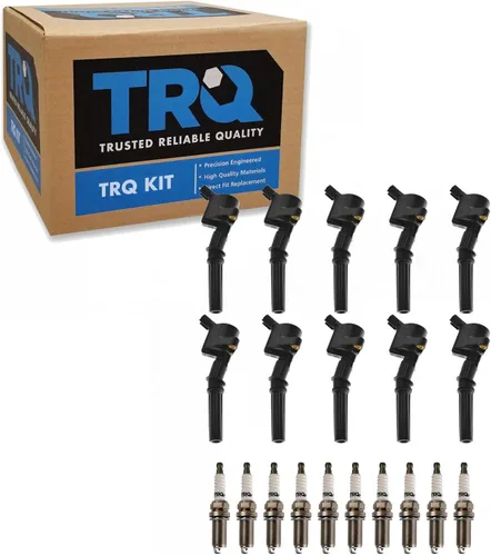 Miniatura 44 de Kit de Bobina de Encendido y Bujía TRQ 8 Piezas Bujías de Iridio Compatibles con Mercedes-Benz C250 2012-2015 y SLK250 2012-2015