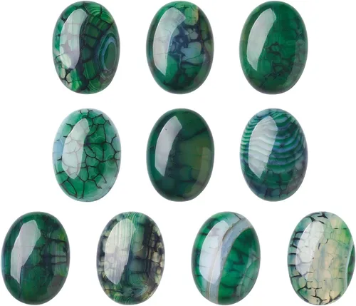 Miniatura 21 de Crafans Flat Back Gemstone Oval Cabochons Natural Stone Cabochons Healing Power Stone Chakra Crystal for Crafts DIY Jewelry Making Supplies