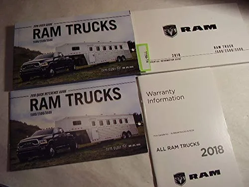 2018 Dodge Ram 1500 2500 3500 Owners Manual/Guide Tapa blanda – 1 Enero 2018