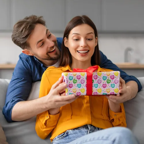 Miniatura 4 de Ywdbzjhs 10 hojas de papel de regalo de corazón para conversación del día de la madre, no se enrolla, 19.7 x 27.6 pulgadas, patrones románticos