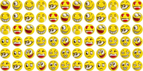 Miniatura 10 de LovesTown Mini bolas antiestrés, 36 bolas de 2 pulgadas con cara sonriente para apretar, color amarillo, divertidas, de espuma, juguetes