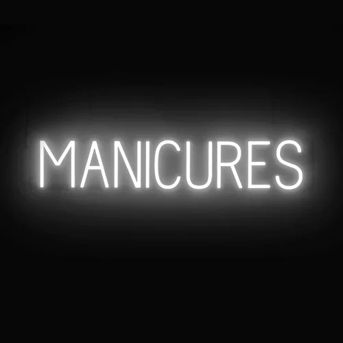 Miniatura 13 de SpellBrite MANI-PEDIS - Letrero para salones de manicura Letreros relacionados con salones de uñas con aspecto de neón, luz LED roja 33.4 x 6.3